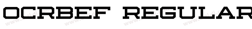 OCRBEF Regular字体转换